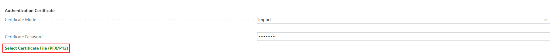 Import Certificate